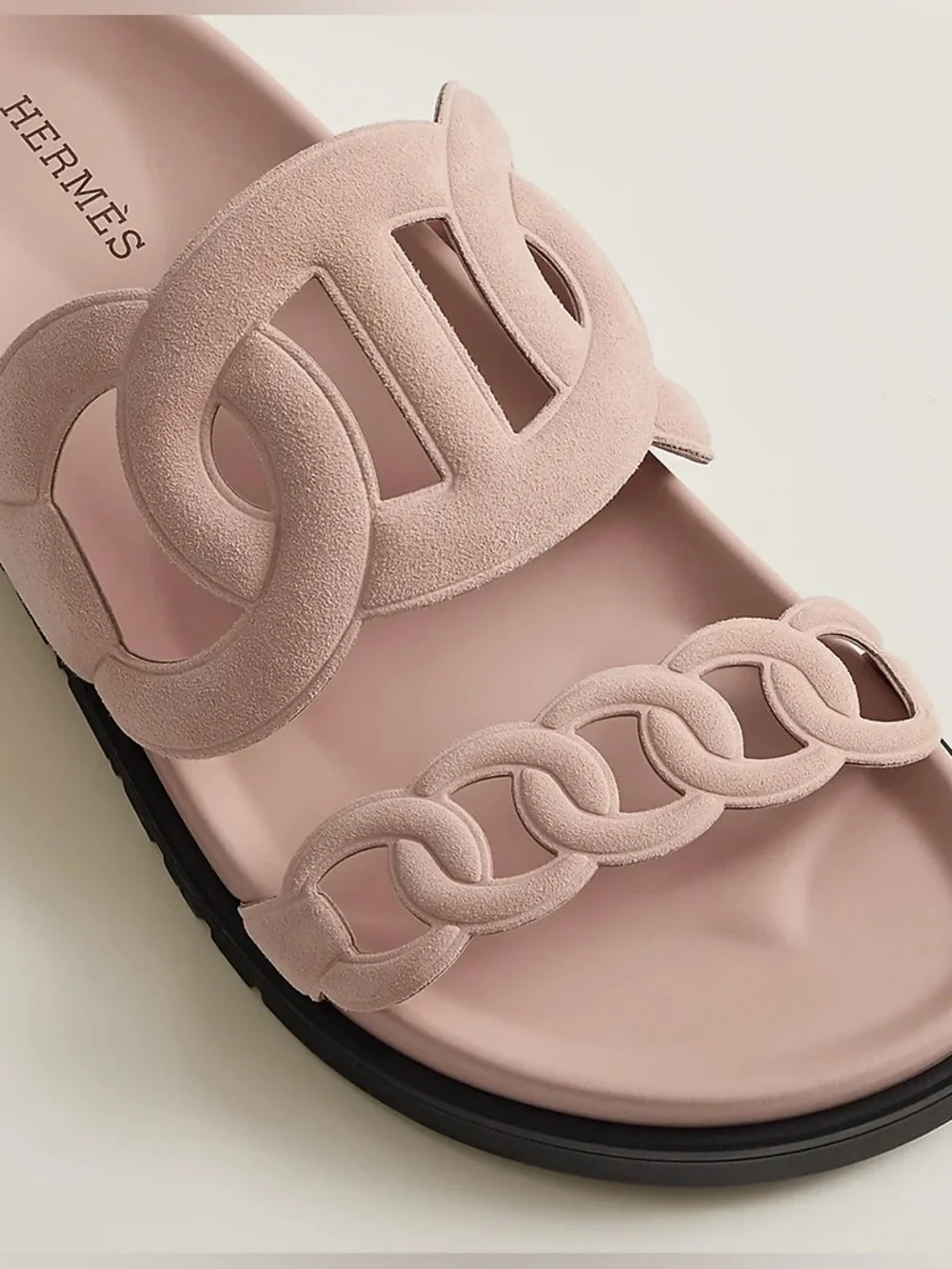 Hermes extra sandals in pink blush suede size 38 - Picture 5 of 5